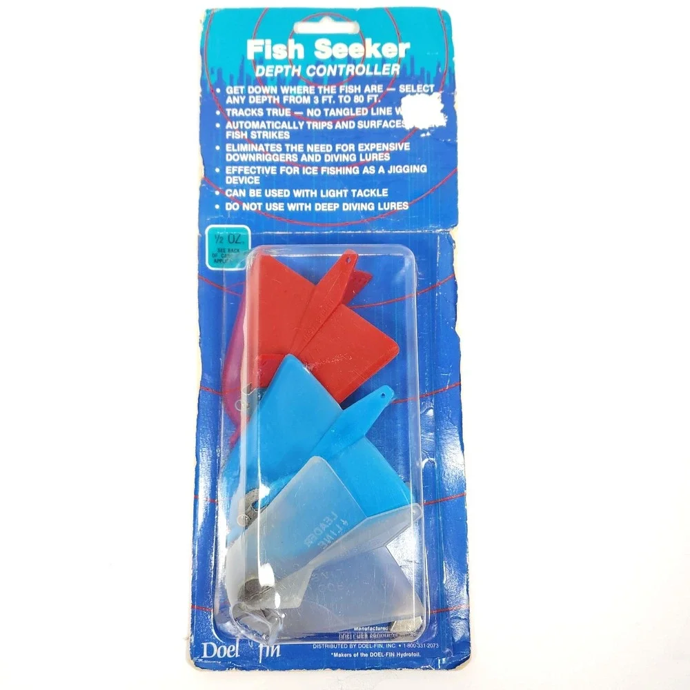 Vintage Doel Fin Fish‎ Seeker Trolling Planes / Depth Controllers (3)- Pack